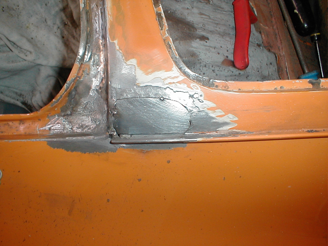 Final repair section tacked in place